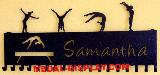 A Best Selling Personalized Gymnastics Medal Holder for all ages
