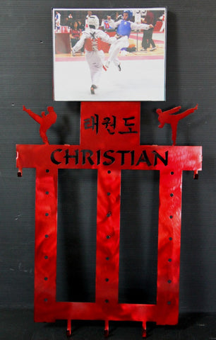 Martial Arts Picture & Belt Display Rack 6 Level Belt Holder
