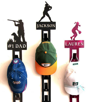 Personalized Baseball Hat Holder: Personalized Baseball Hat Rack