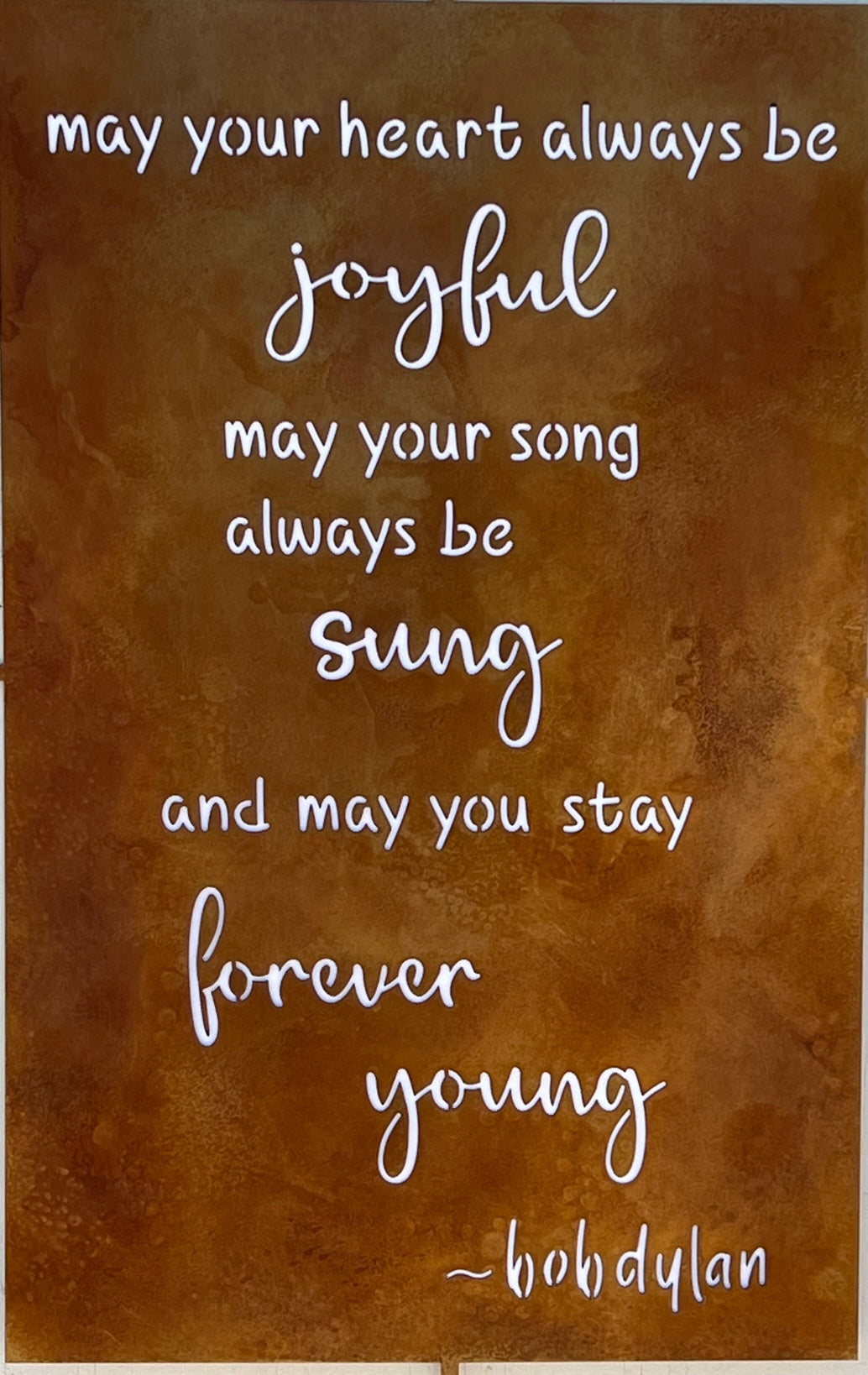 Forever Young Song Lyrics Metal Wall Art | Custom Music Lyrics Wall Plaque