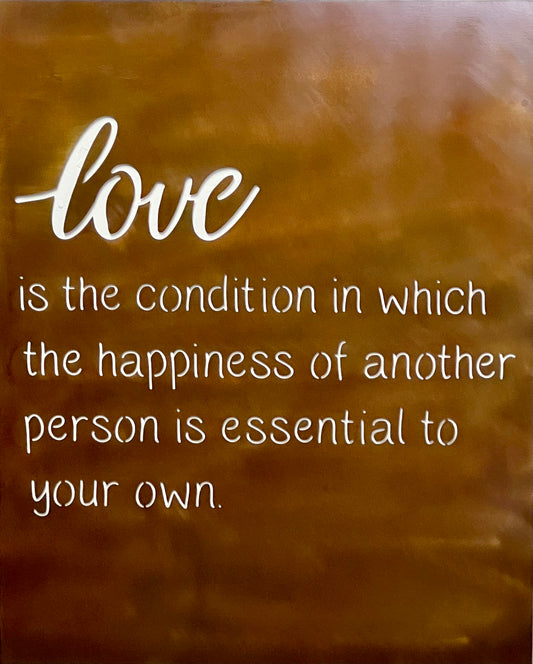 Love wall plaque metal wall art
