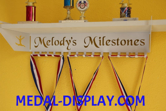 gymnastics trophy shelf