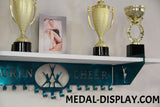 Competition Cheer Trophy Shelf and Cheer Medals Display: Cheerleading Medals Hanger