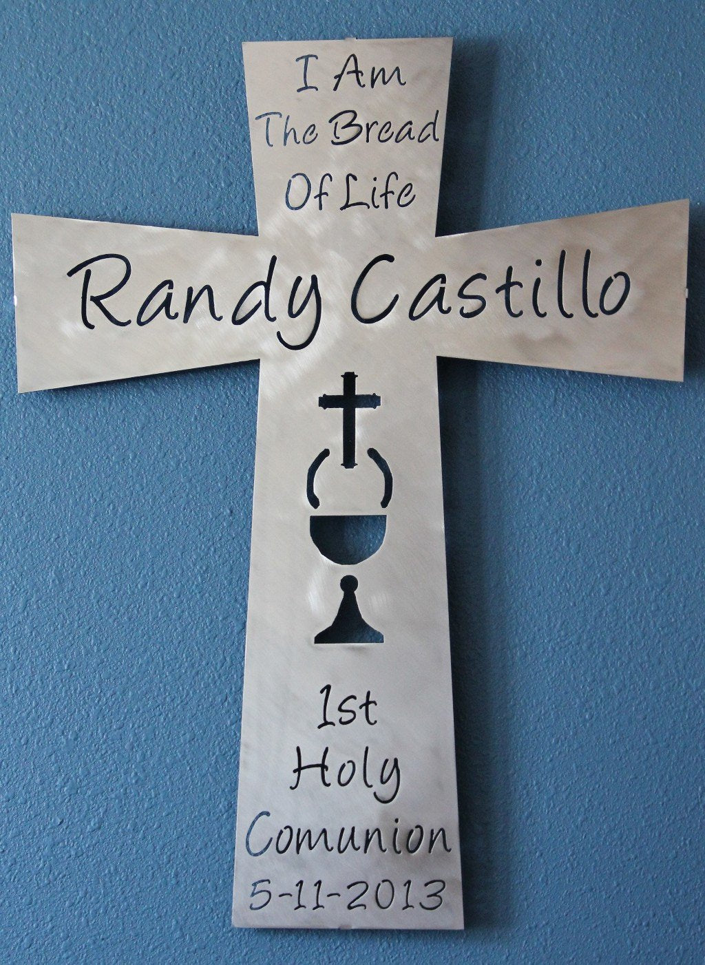 Custom Wall Crucifix: Personalized Communion Gift: Wall Cross