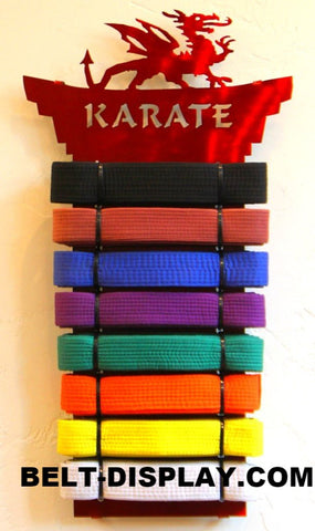 Exclusive Karate Belt Display personalized with a name 