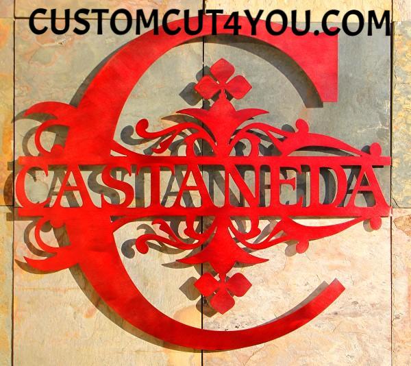  Top Selling Metal Initial Last Name Monogrammed Wall Hanging