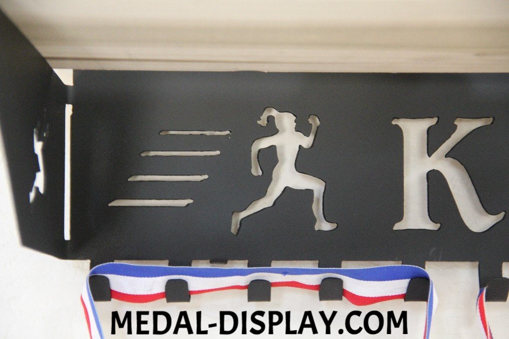 Running Medal Display and trophy shelf