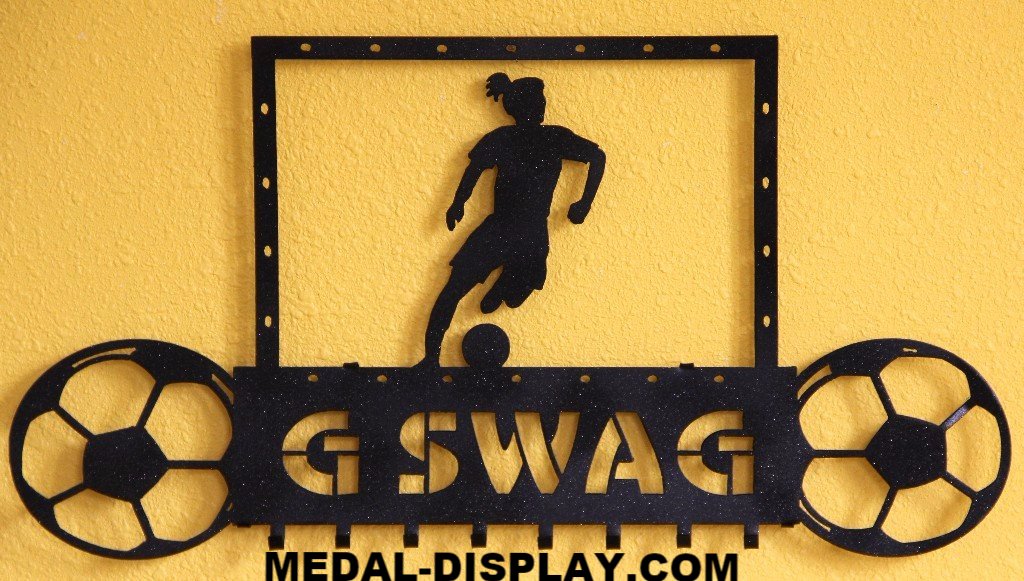 Soccer Medal Display: Soccer Medal Holder Personalized: Soccer Medals Hanger