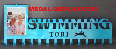 custom swimming medal holder -MEDAL-DISPLAY.COM