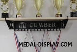 Personalized  Wrestling Trophy Shelf and  Personalized Medals Display:  Medals Holder