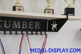 Personalized  Wrestling Trophy Shelf and  Personalized Medals Display:  Medals Holder