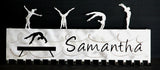 Sporty Personalized Gymnastics Medal and Ribbons Display  |  customcut4you.com
