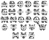 Regal Metal Monogram Initial | Personalized Split Letter Monogram | Monogram Signs