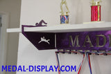 Swimming Trophy Shelf and  Personalized Medals Display:  Medals Holder and Medals Hanger